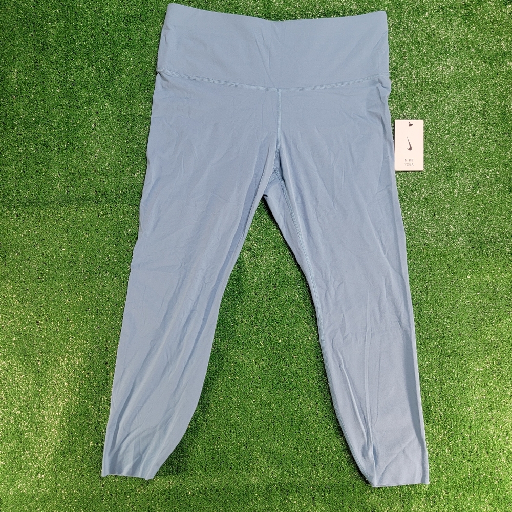 Nike Yoga Luxe High Rise 7/8 Length Plus Size Women's Pants Size 1X Light Blue